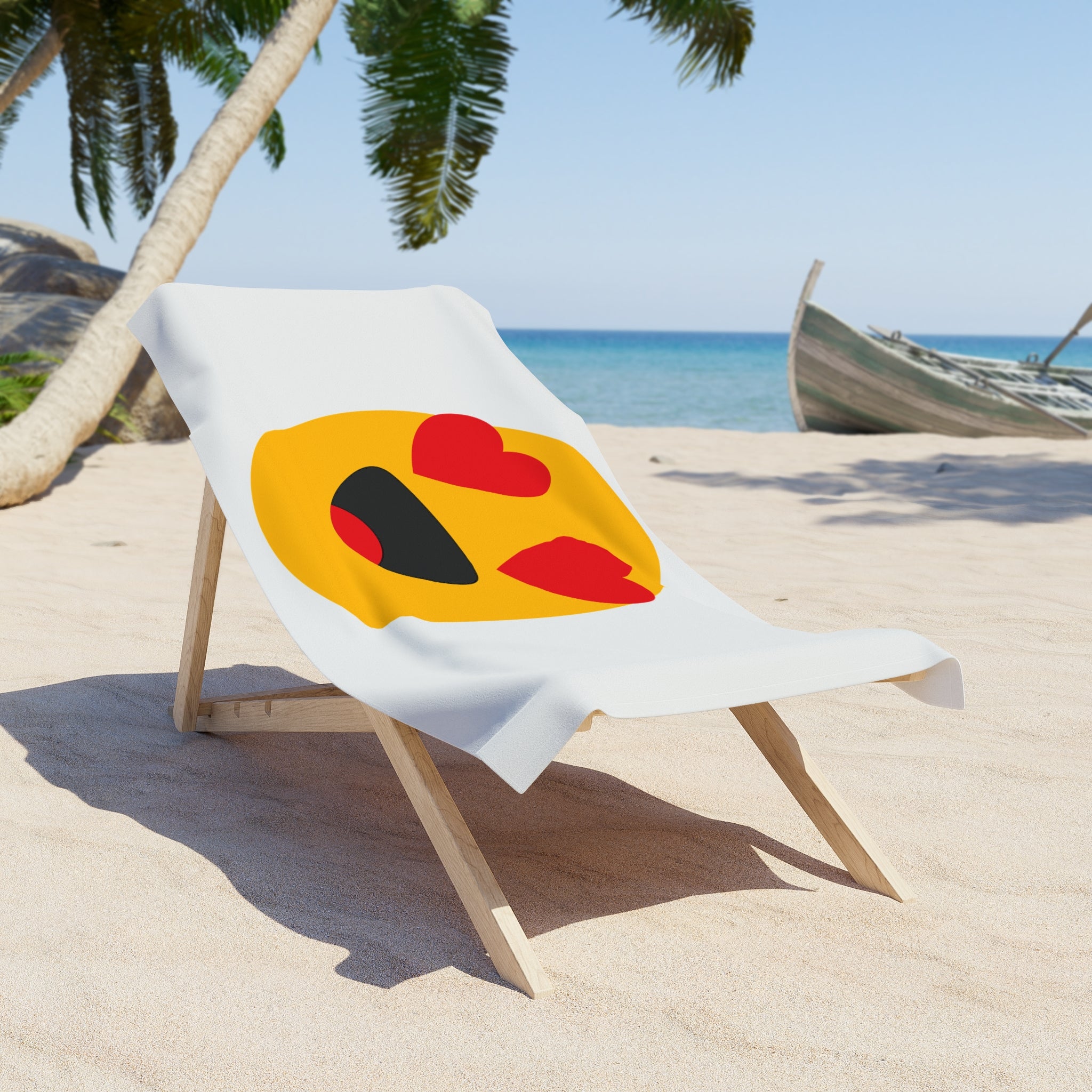 Love Emoji Beach Towel - Fun and Vibrant Summer Accessory